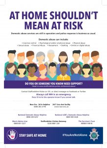 At Home Shouldn't Mean At Risk poster