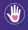 an icon of a human hand containing a love heart